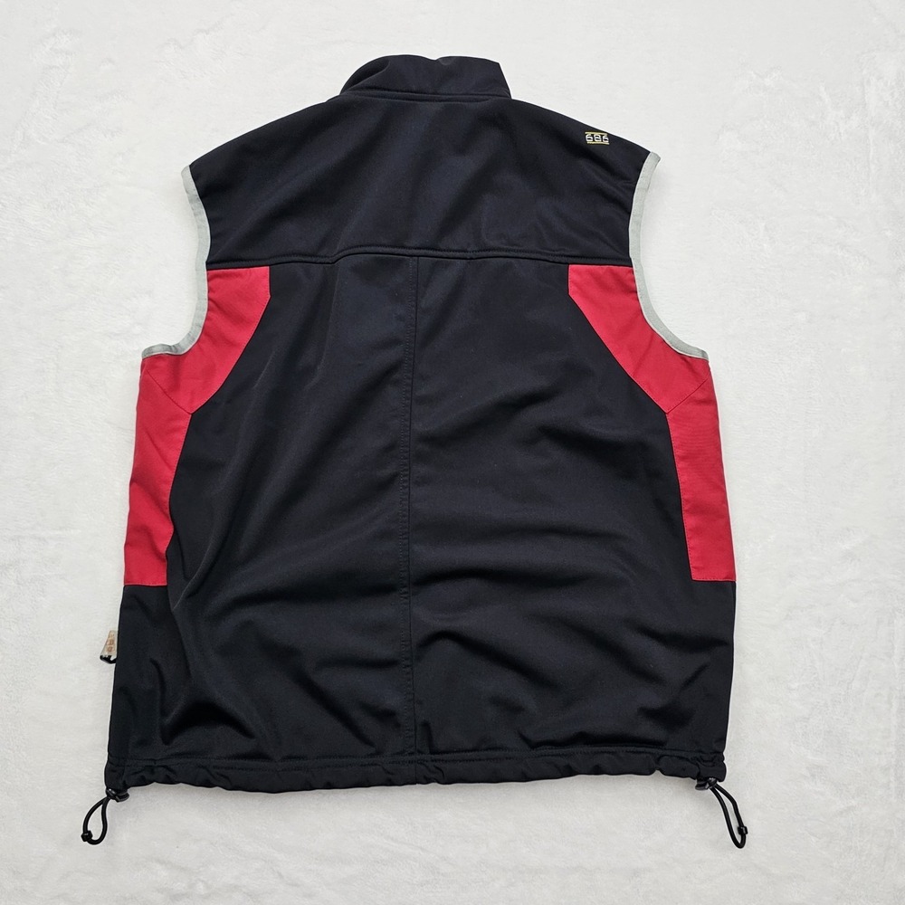 686 Mens Medium Snowboarding Velvet Lined Vest Black Red Full Zip - Picture 3 of 8